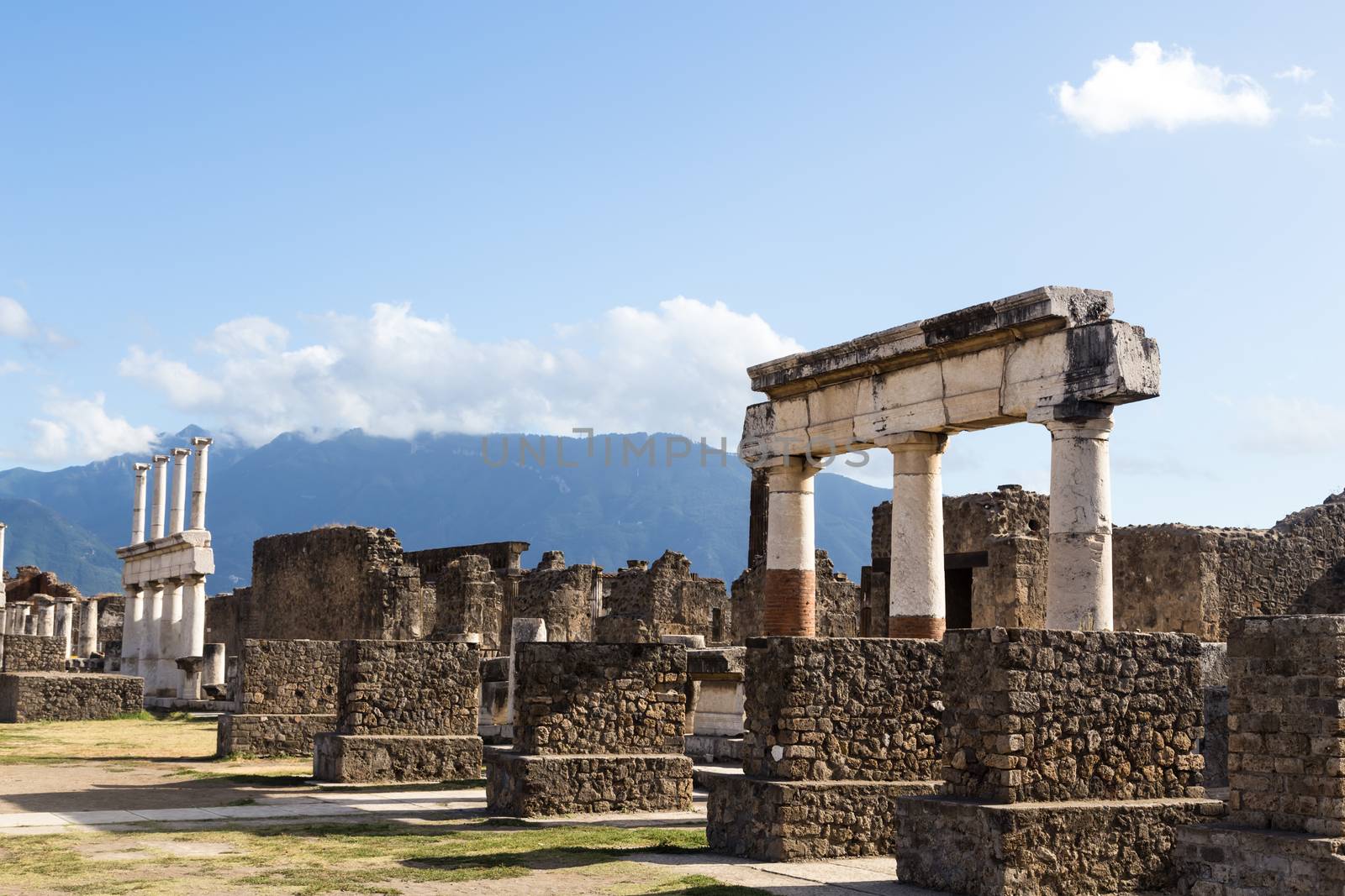 Pompeii ruins in italy
