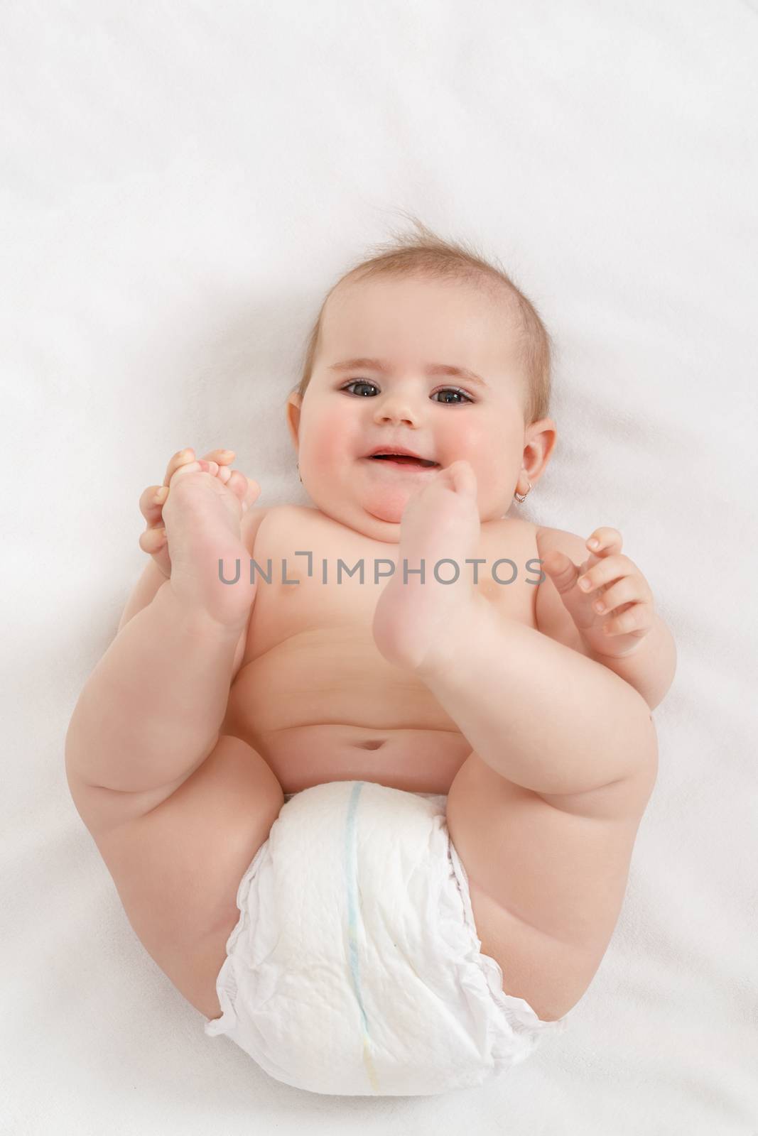 smiling infant baby by artush