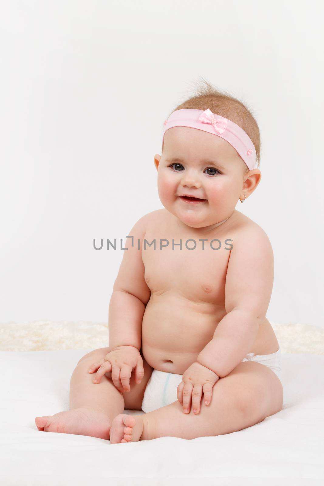 smiling infant baby by artush