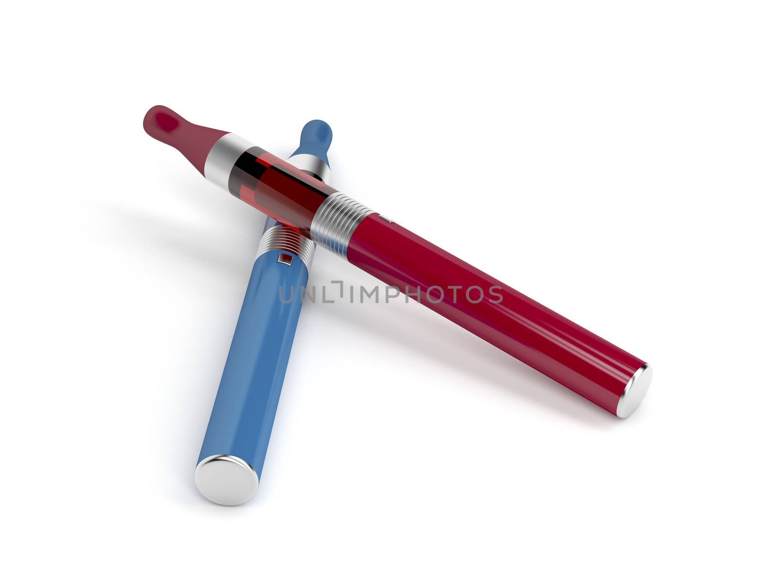 Two e-cigarettes on white background 