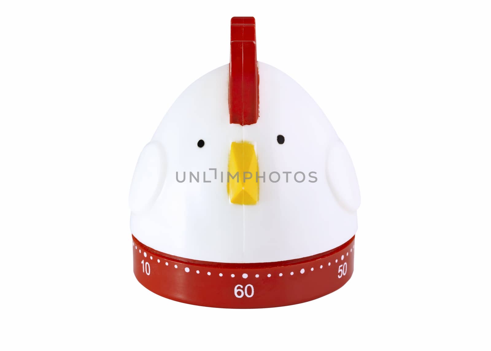 Chicken kitchen timer themed studio isolated with white background