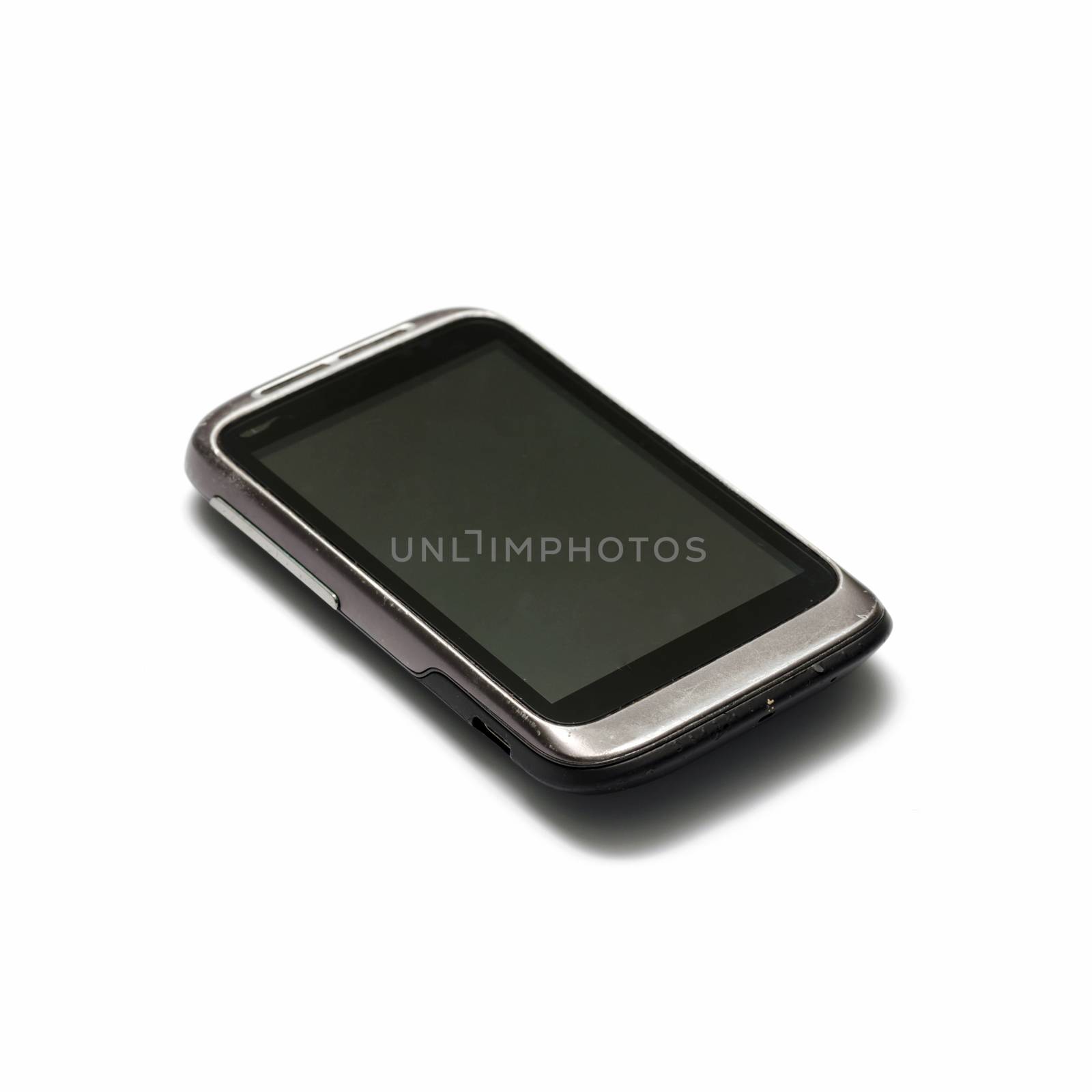 smart phone on a white background