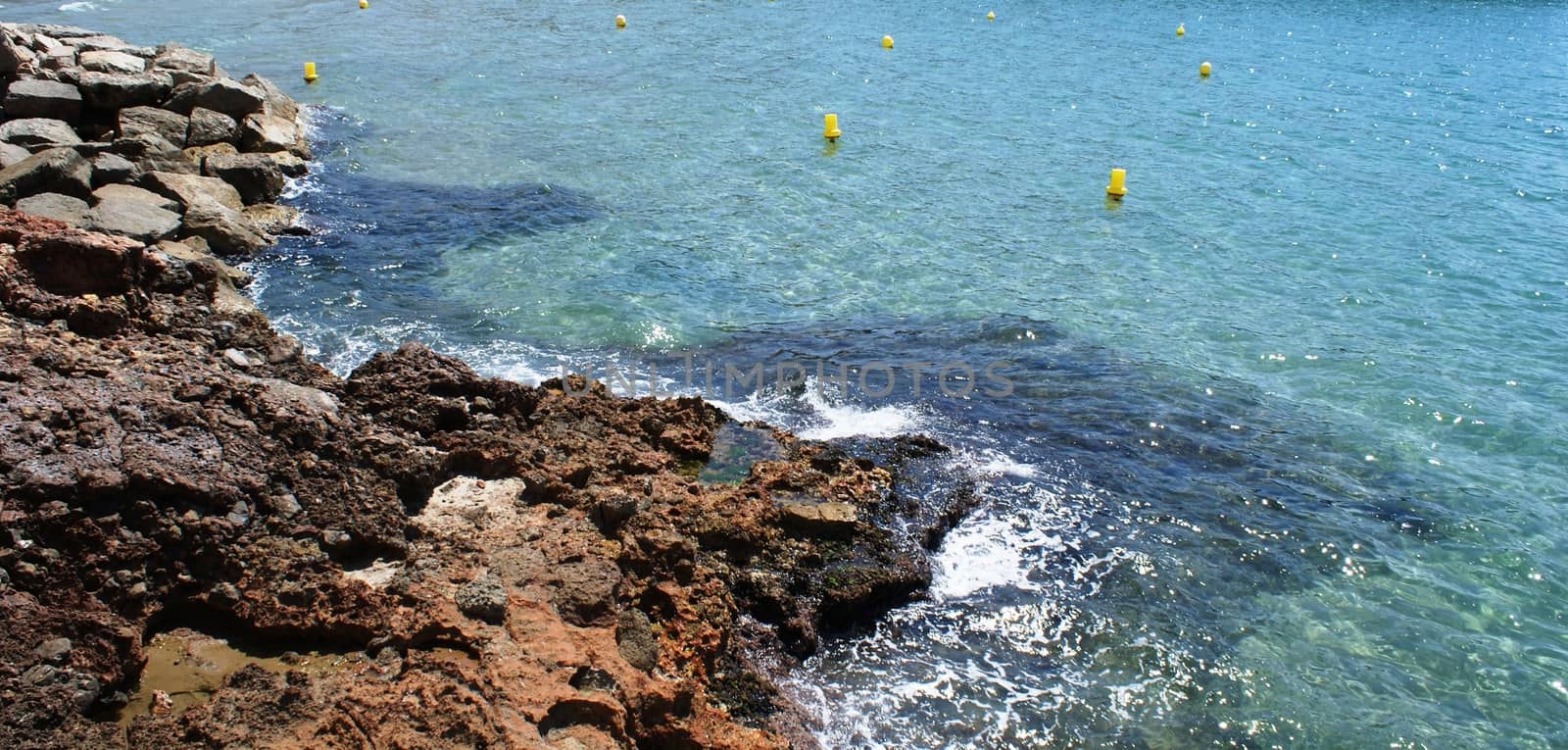Beautiful stones in the Mediterranean sea, Spain