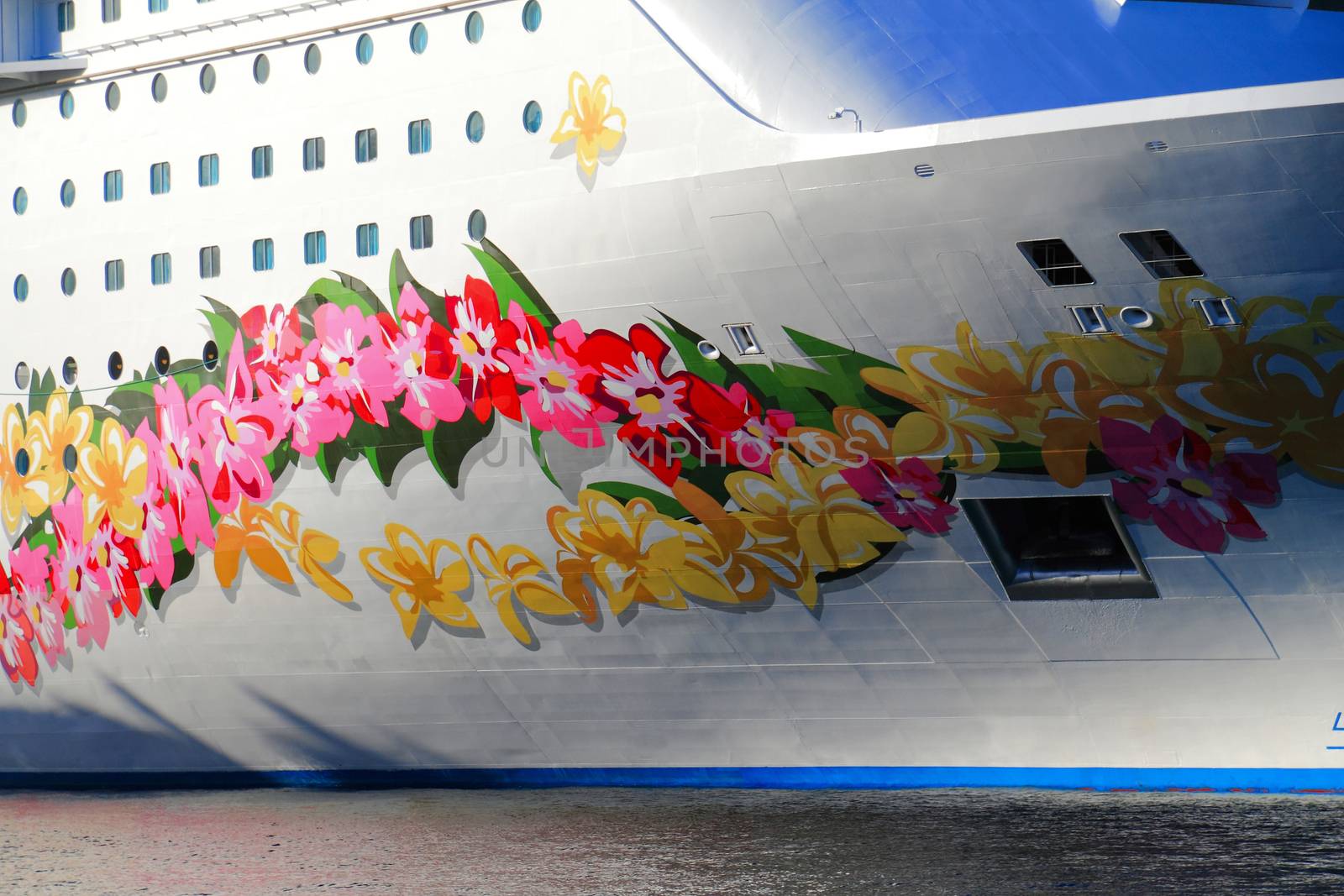 Bahamas pier landscape in Nassau city , Caribbean