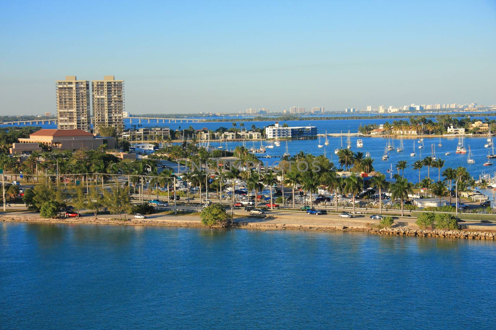 Bahamas pier landscape in Nassau city , Caribbean