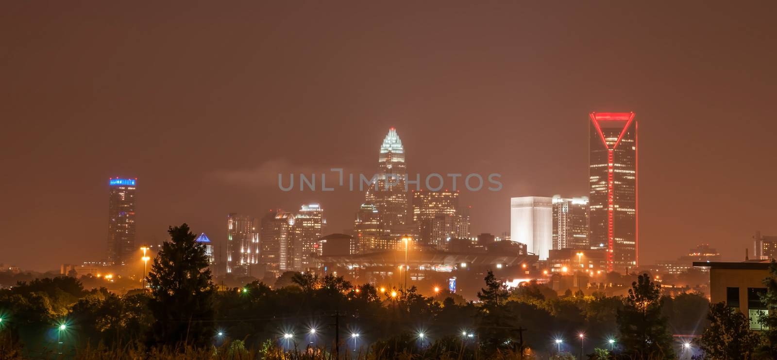 charlotte north carolina city skyline by digidreamgrafix