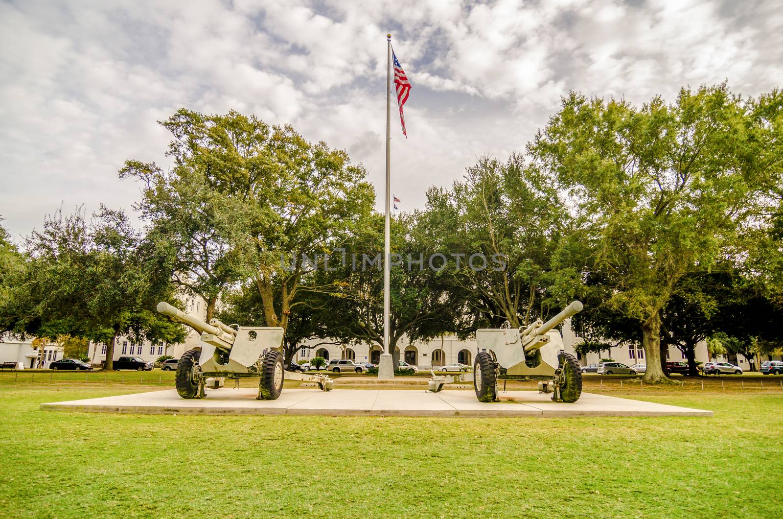 The old Citadel capus buildings in Charleston south carolina