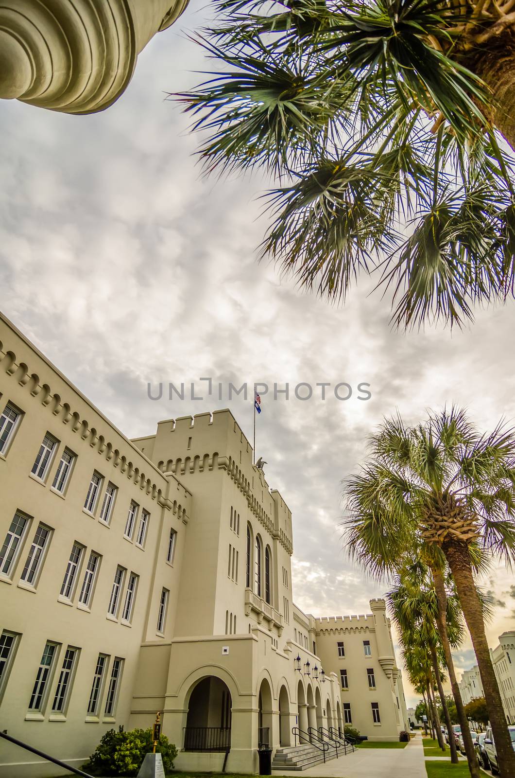 The old Citadel capus buildings in Charleston south carolina