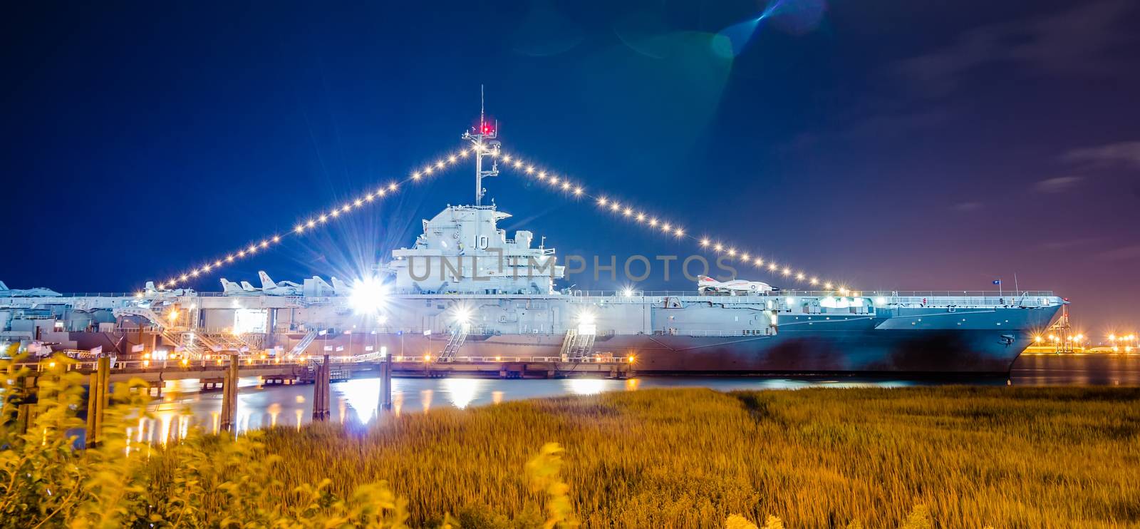 The Yorktown Museum at Patriot's Point in Charleston Harbor Sout by digidreamgrafix