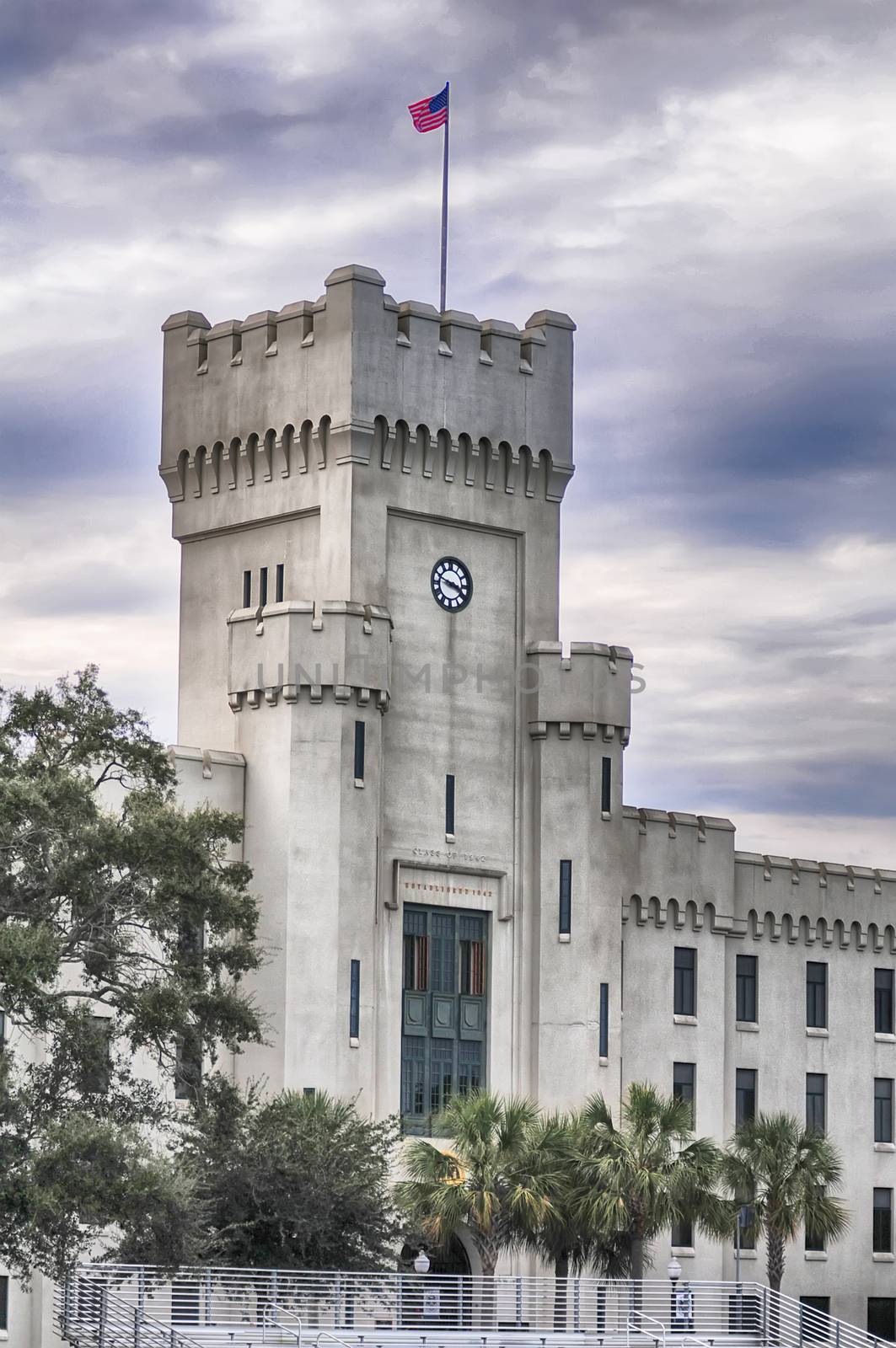 The old Citadel capus buildings in Charleston south carolina