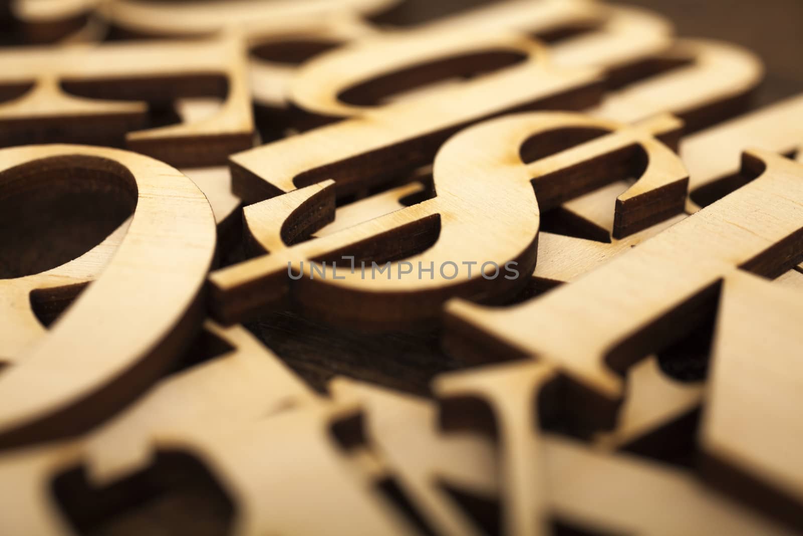 Wooden alphabet letters by Portokalis