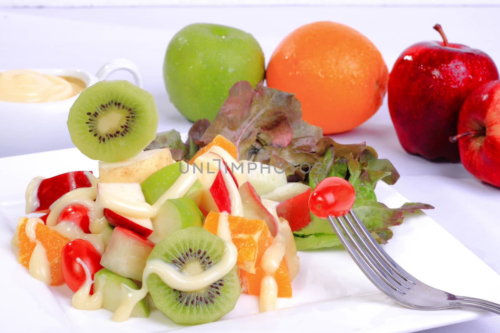 fresh Vegetables on the dish with isolate background