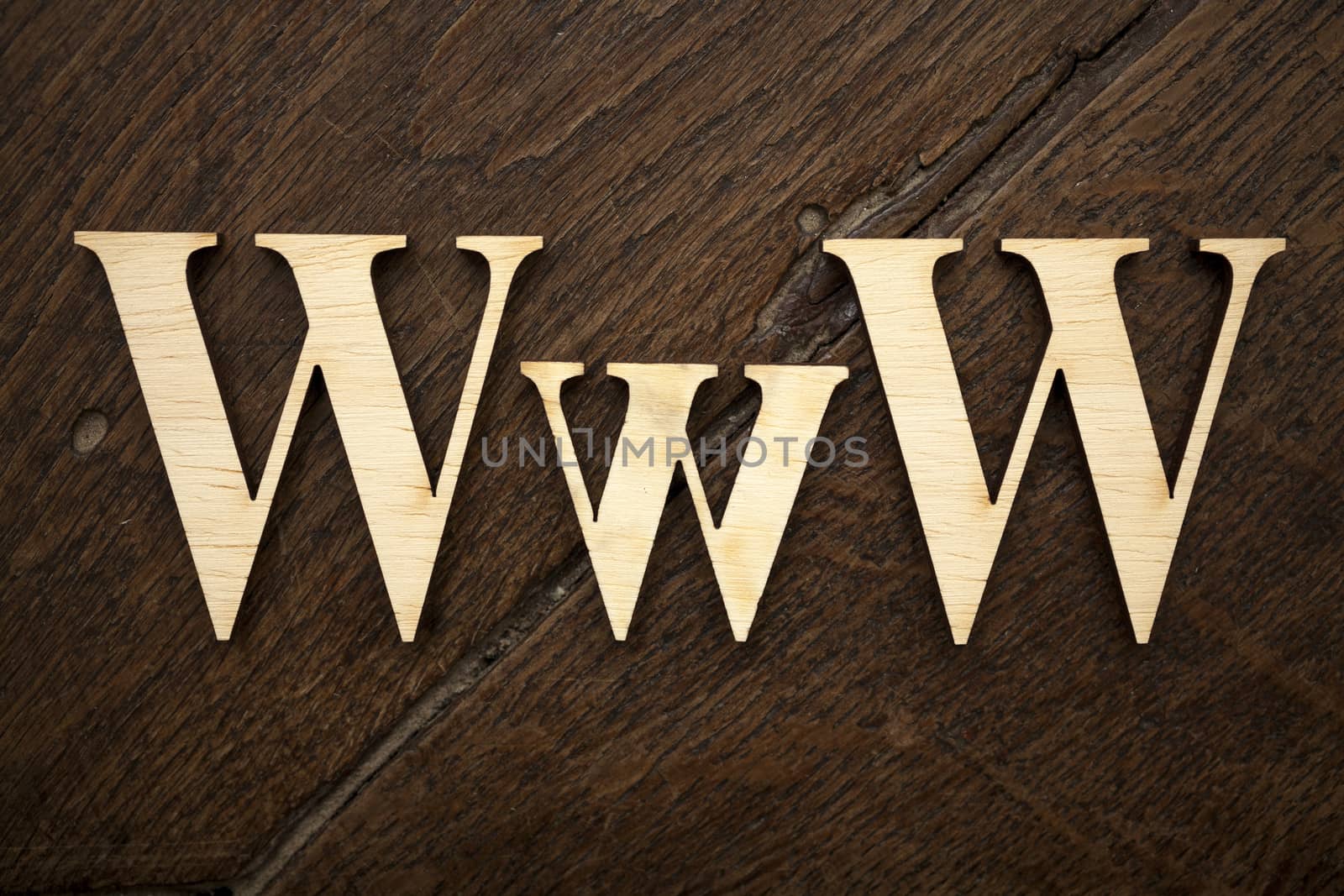 Wooden www sign by Portokalis