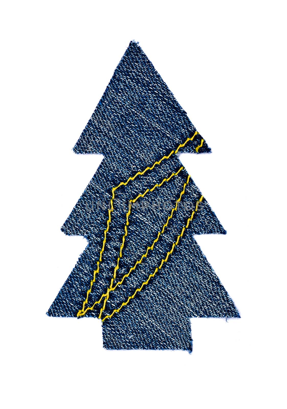 Christmas tree from denim by DNKSTUDIO