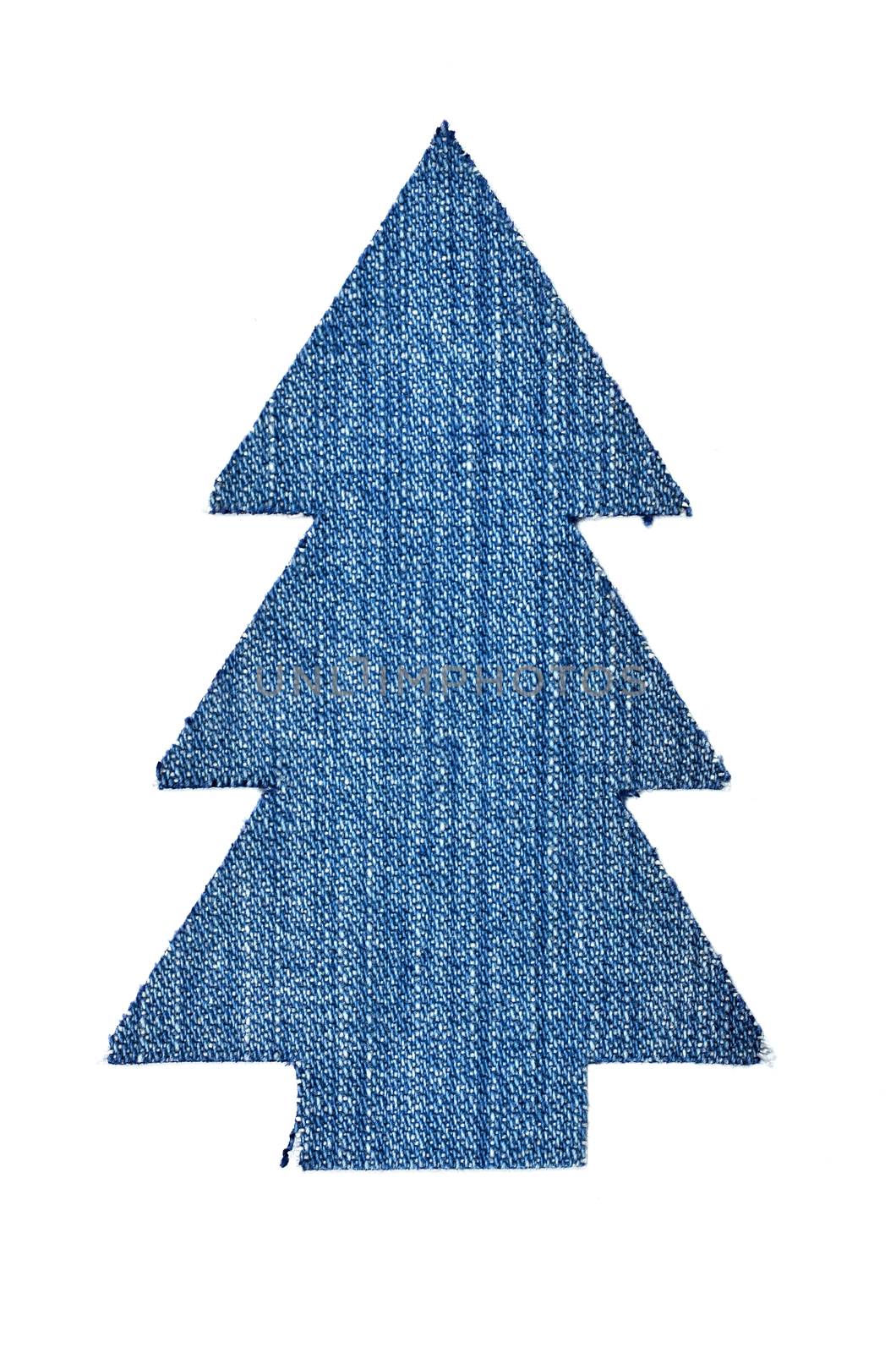 Christmas tree from denim