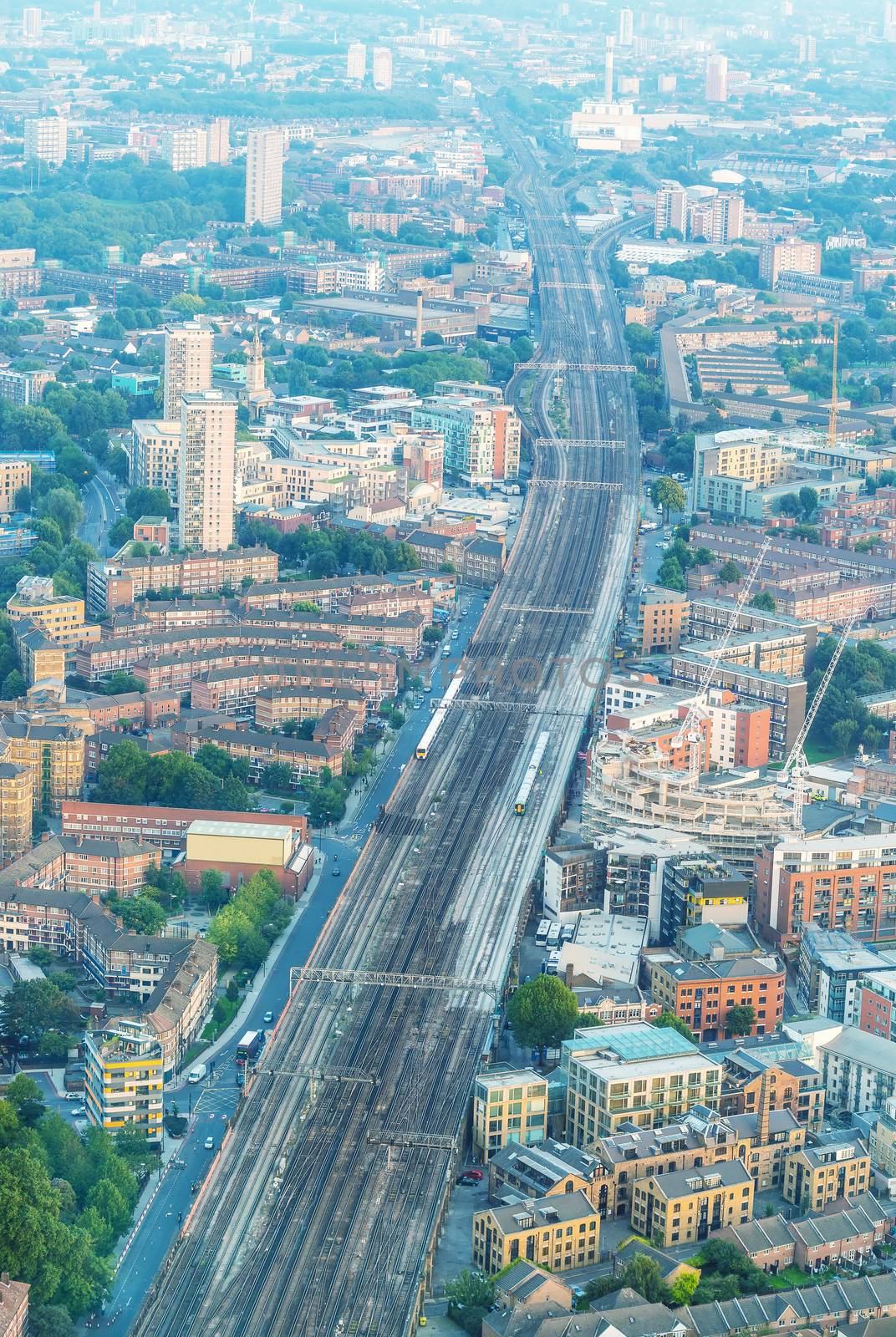 London - Beautiful aerial city skyline by jovannig