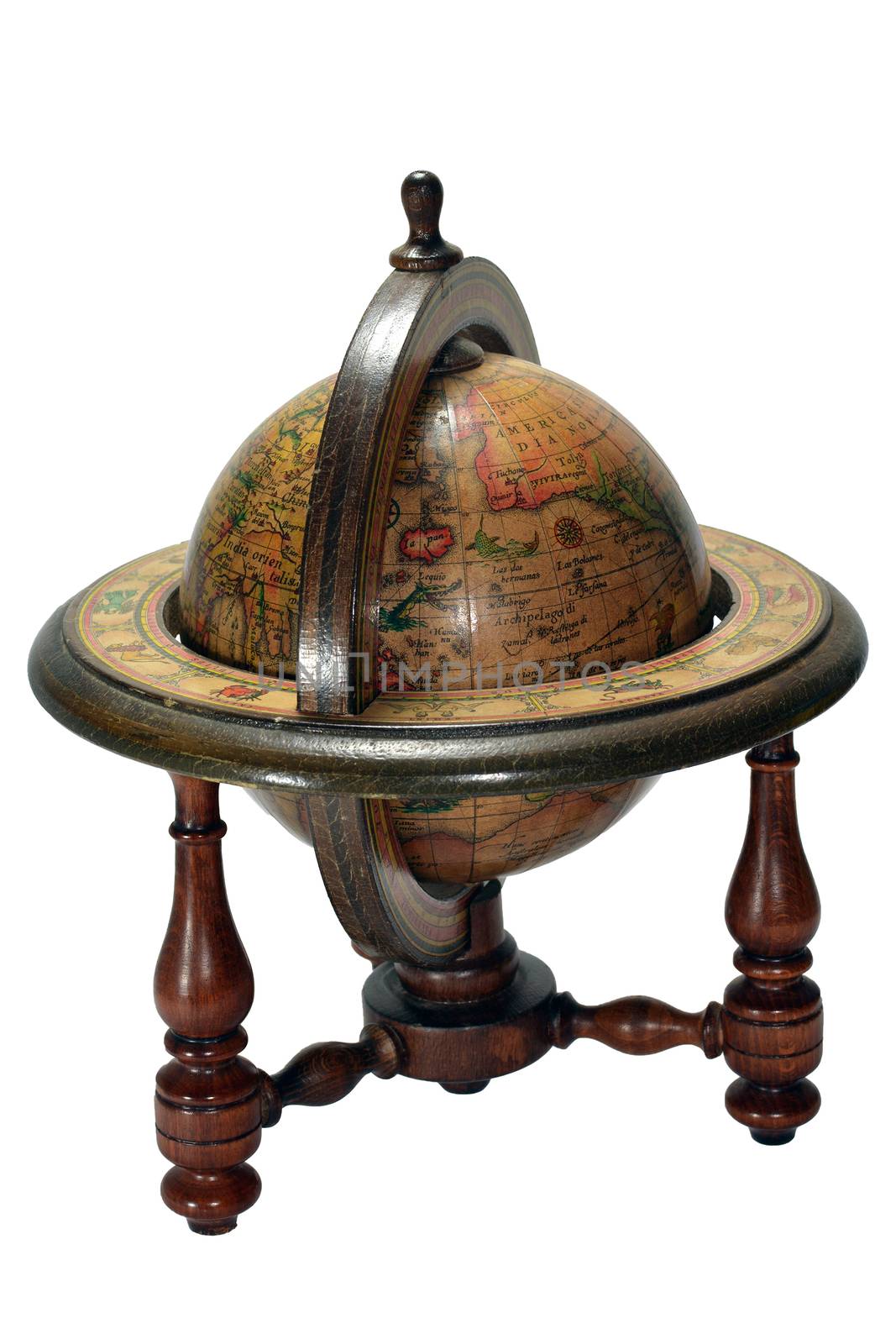 Wooden globe by photosampler
