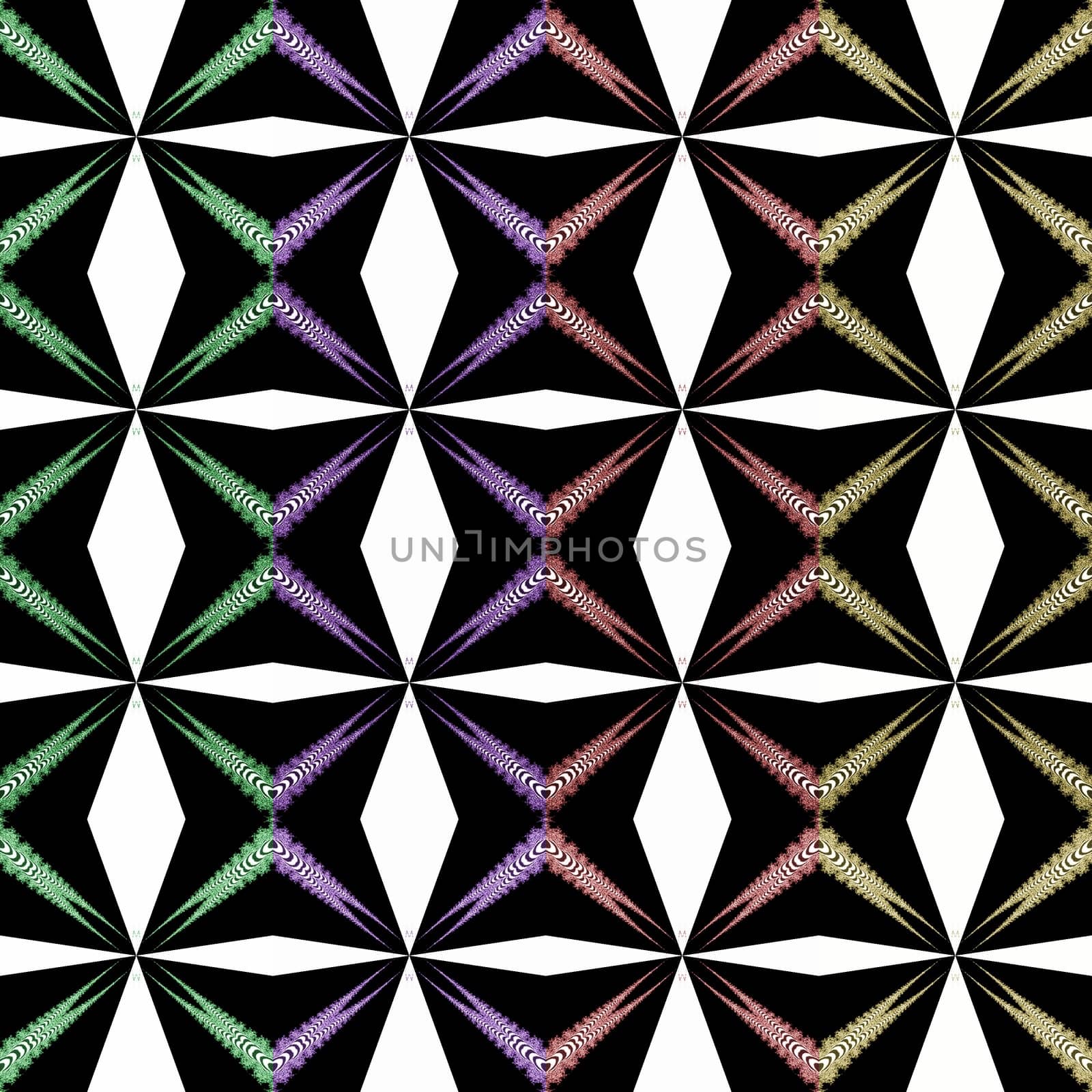 Digital computer graphic - abstraction seamless ornament with fractals for design.
