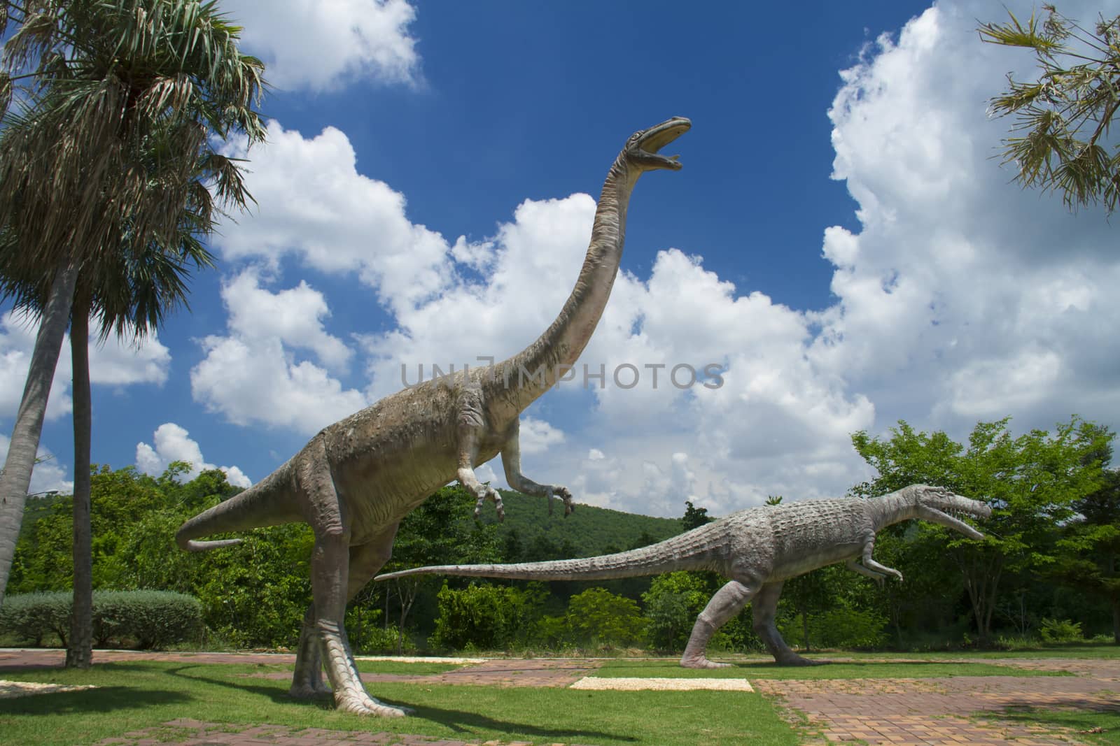 Phu Wiang Dinosaur Museum Wiang Kao district, Khon Kaen province,Thailand.After the Phu Wiang National Park had been established in 1991.