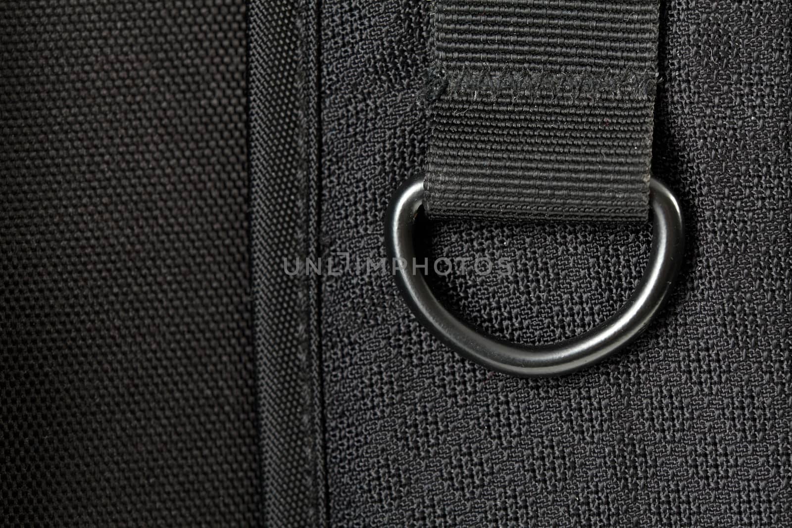 Details of black backpack