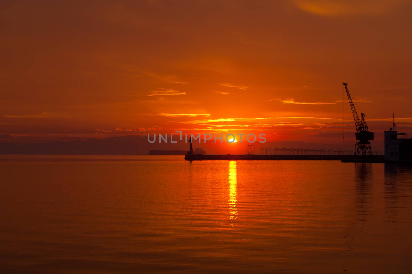 Sunset at the seaside of Thessaloniki - Greece