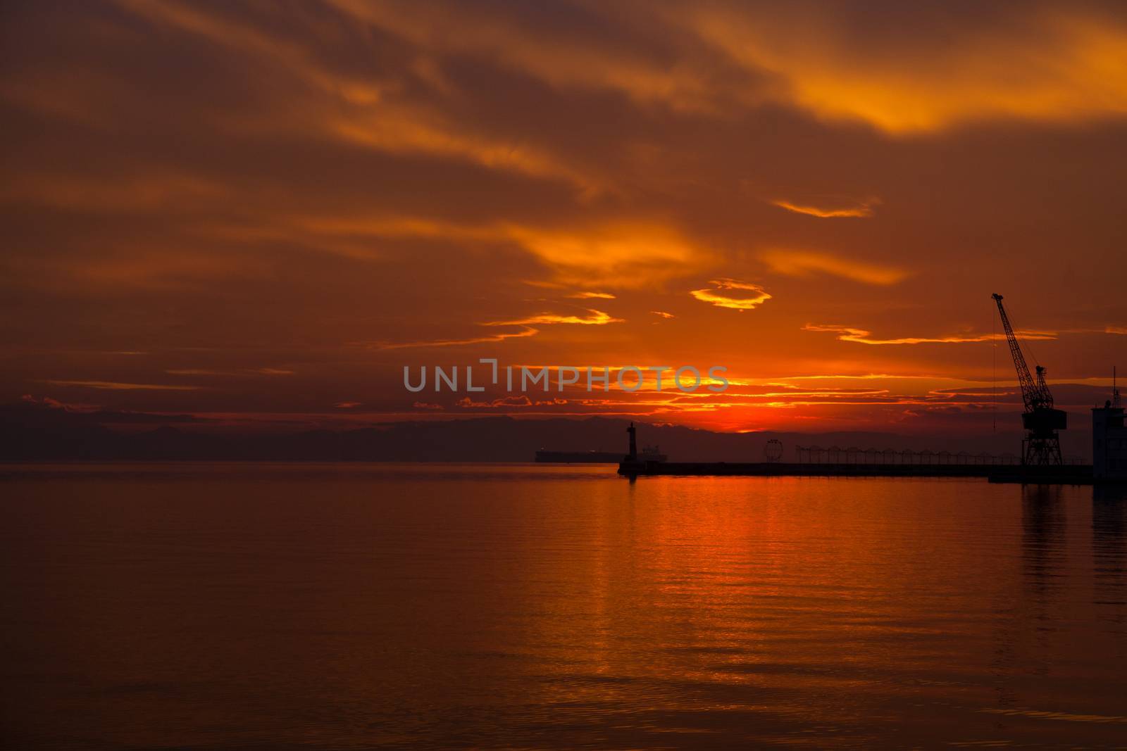 Sunset at Thessaloniki - Greece by Portokalis