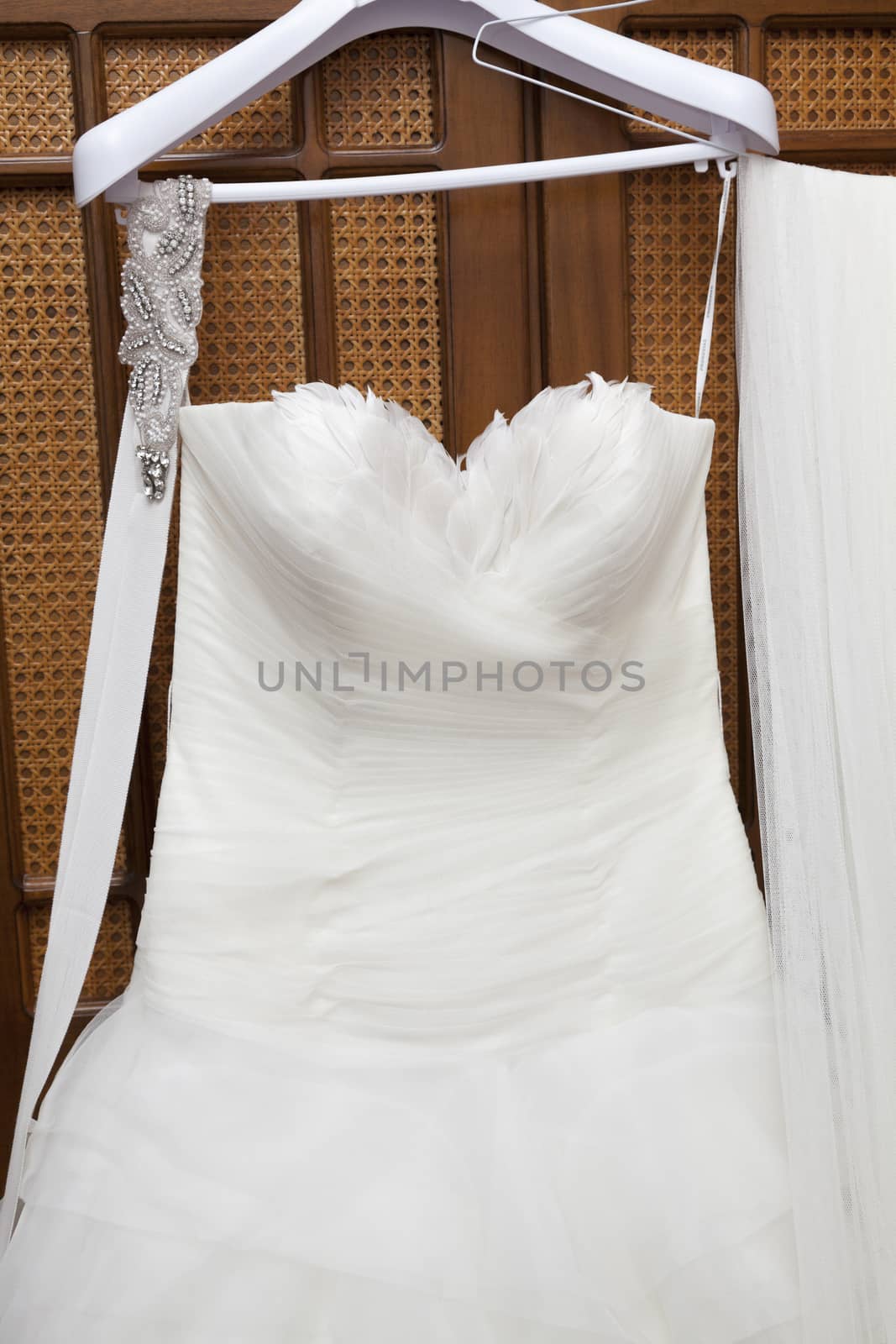 Bridal clothing and accessories. Wedding dress
