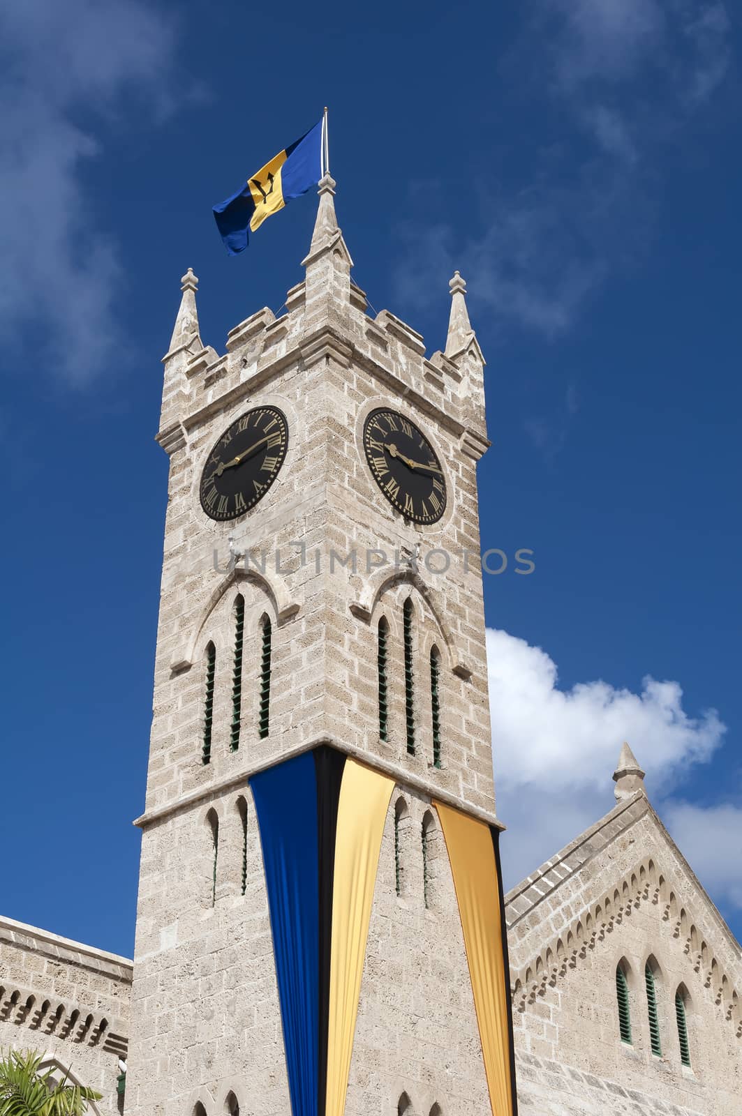 Barbados Parliament building in capital city of Bridgetown.