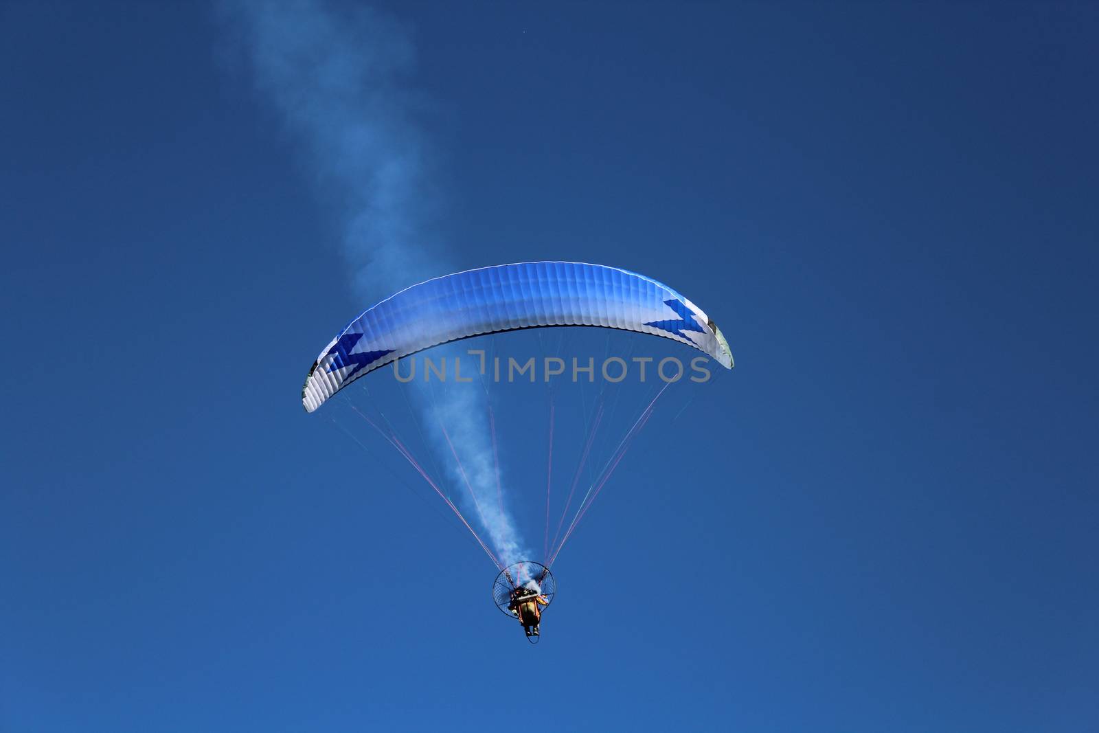 Some pilots, paragliders, make the spectacular perform