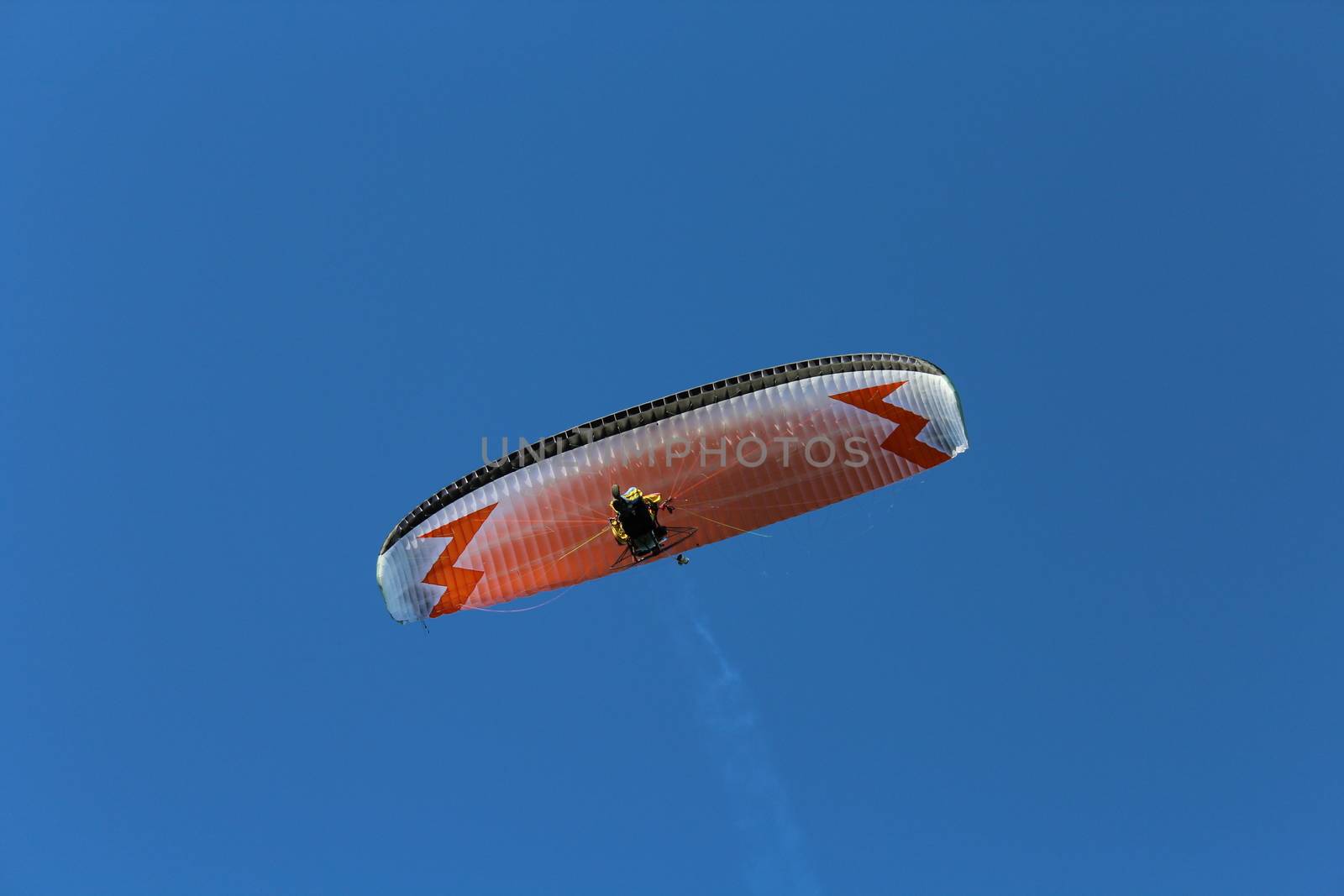 Some pilots, paragliders, make the spectacular perform