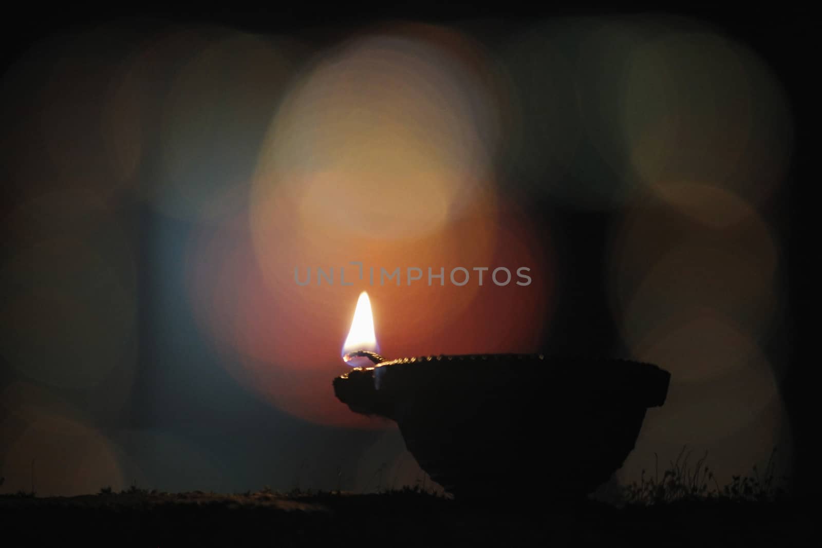Oil Lamp in Diwali Festival, India. by yands