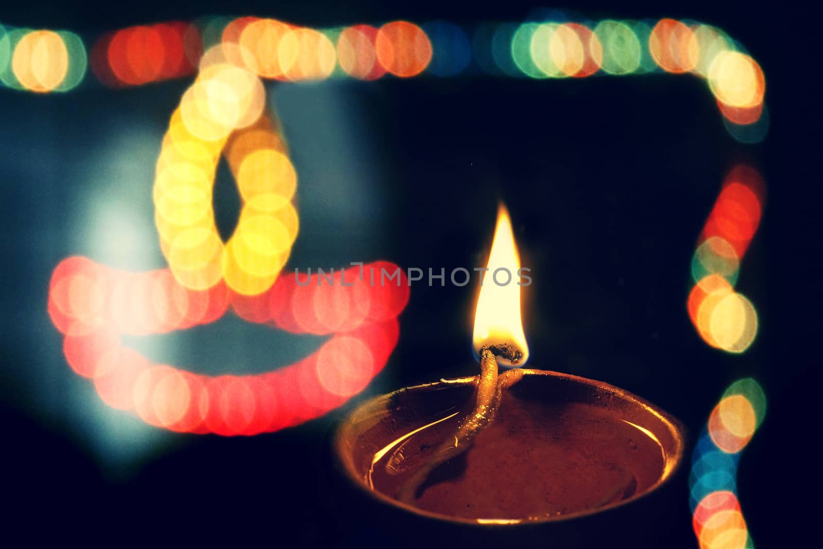 Oil Lamp in Diwali Festival, India. by yands