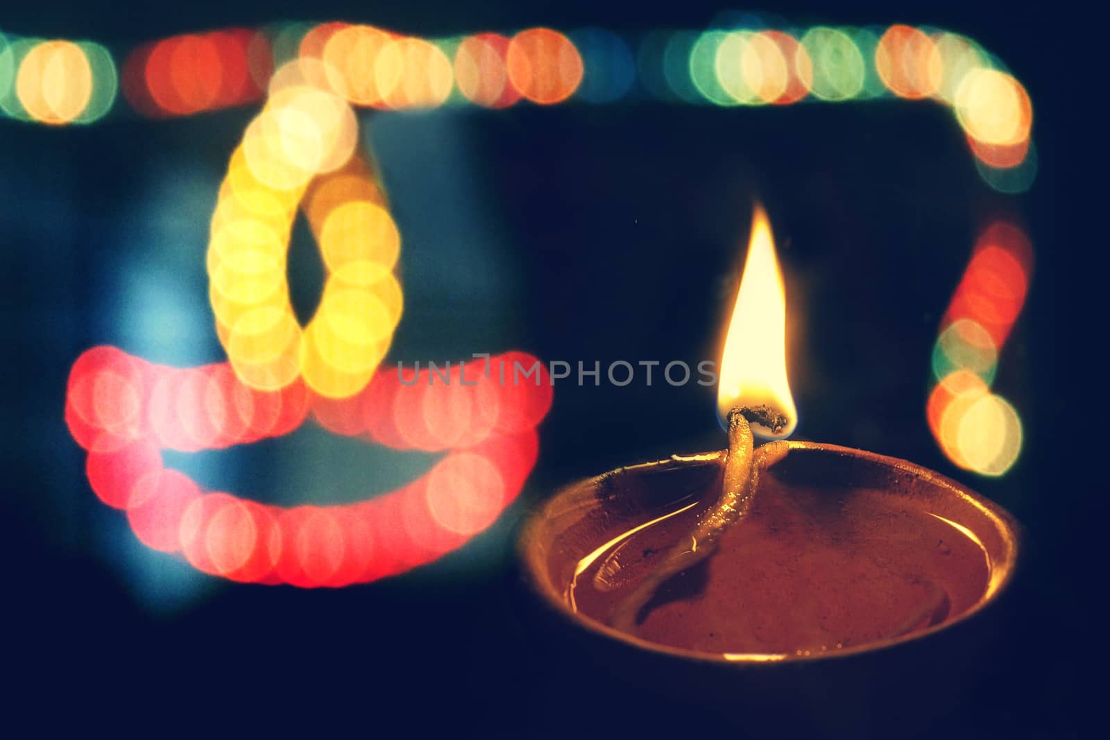 Oil Lamp in Diwali Festival, India. by yands