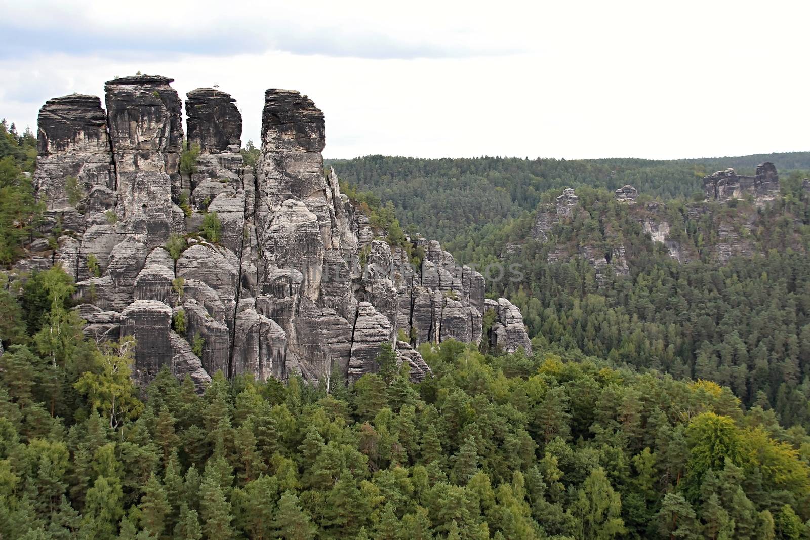 Photo shows Czech Saxony Swiss and its surroundings.