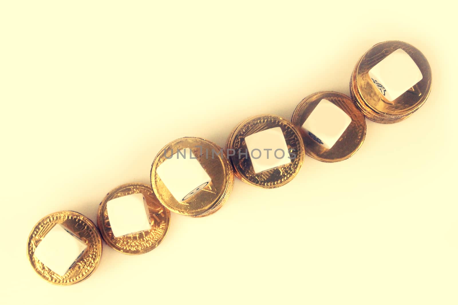 Golden coins  with Design Element Blocks