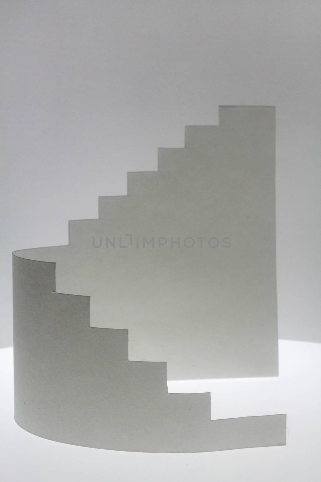 paper composition with stairs side view by yands