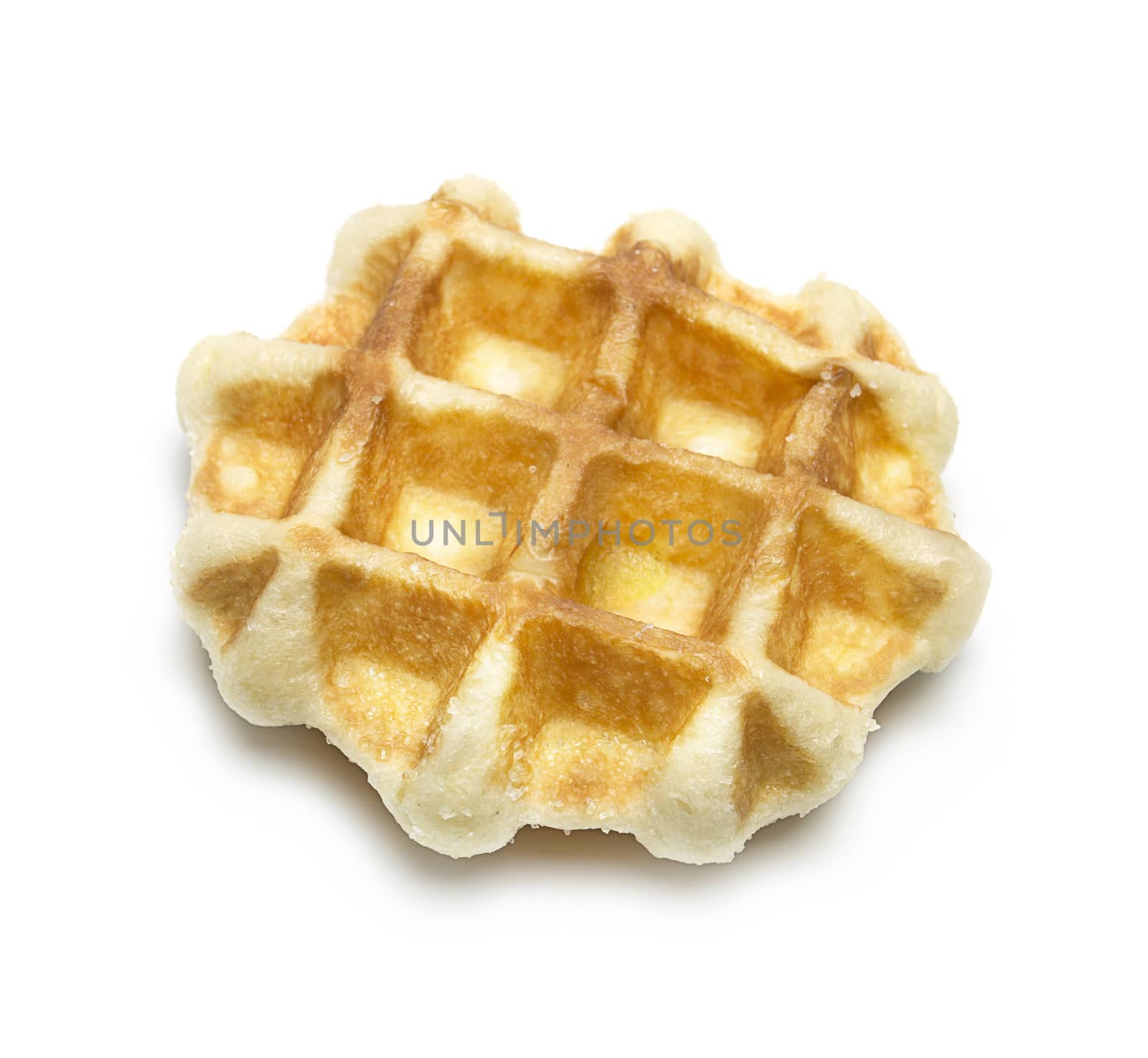 Sweet waffle on white background