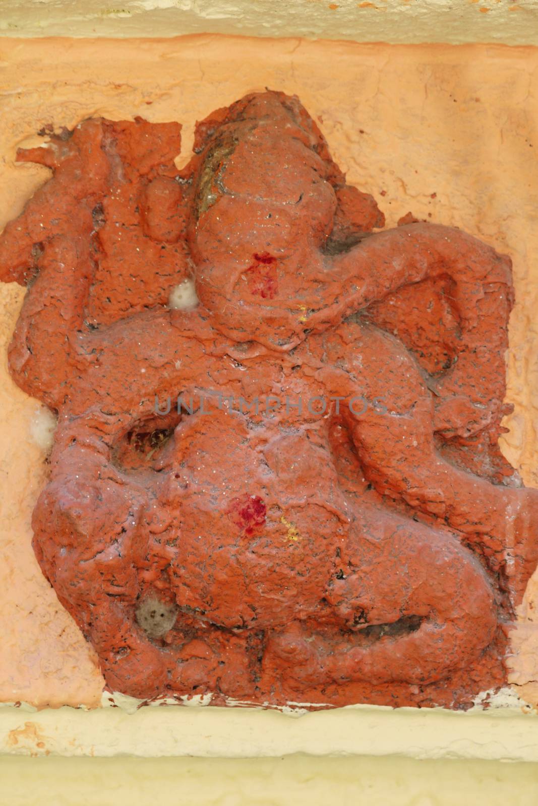 Sculpture of Lord Gajanana at Changwateshwar Temple near Saswad, Maharashtra, India
