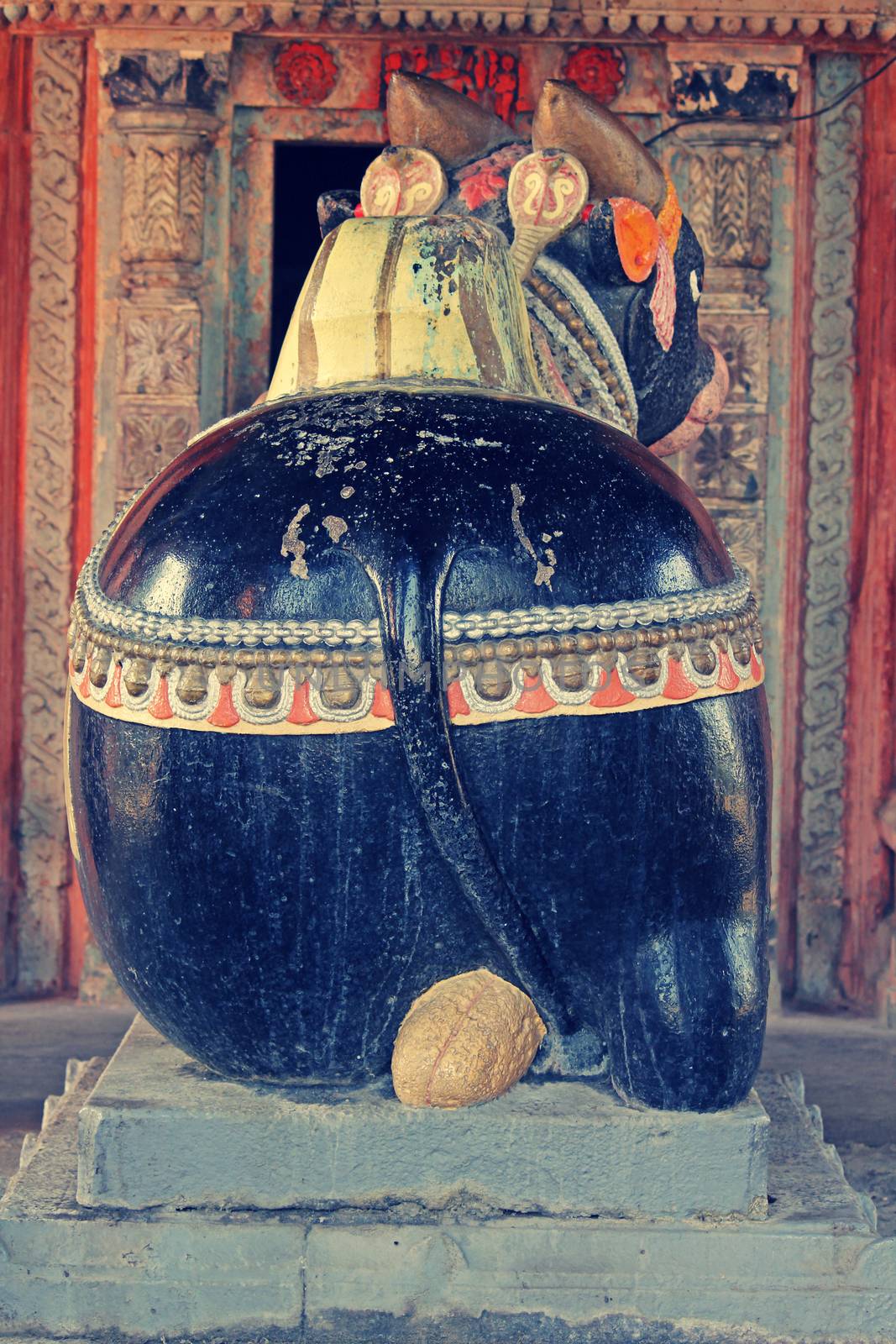 Nandi at Sangameshwar Temple near Saswad, Maharashtra, India