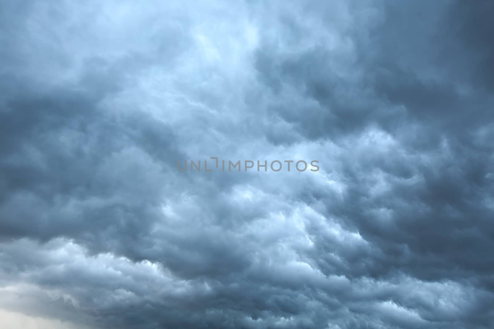 Dark clouds of overcast sky