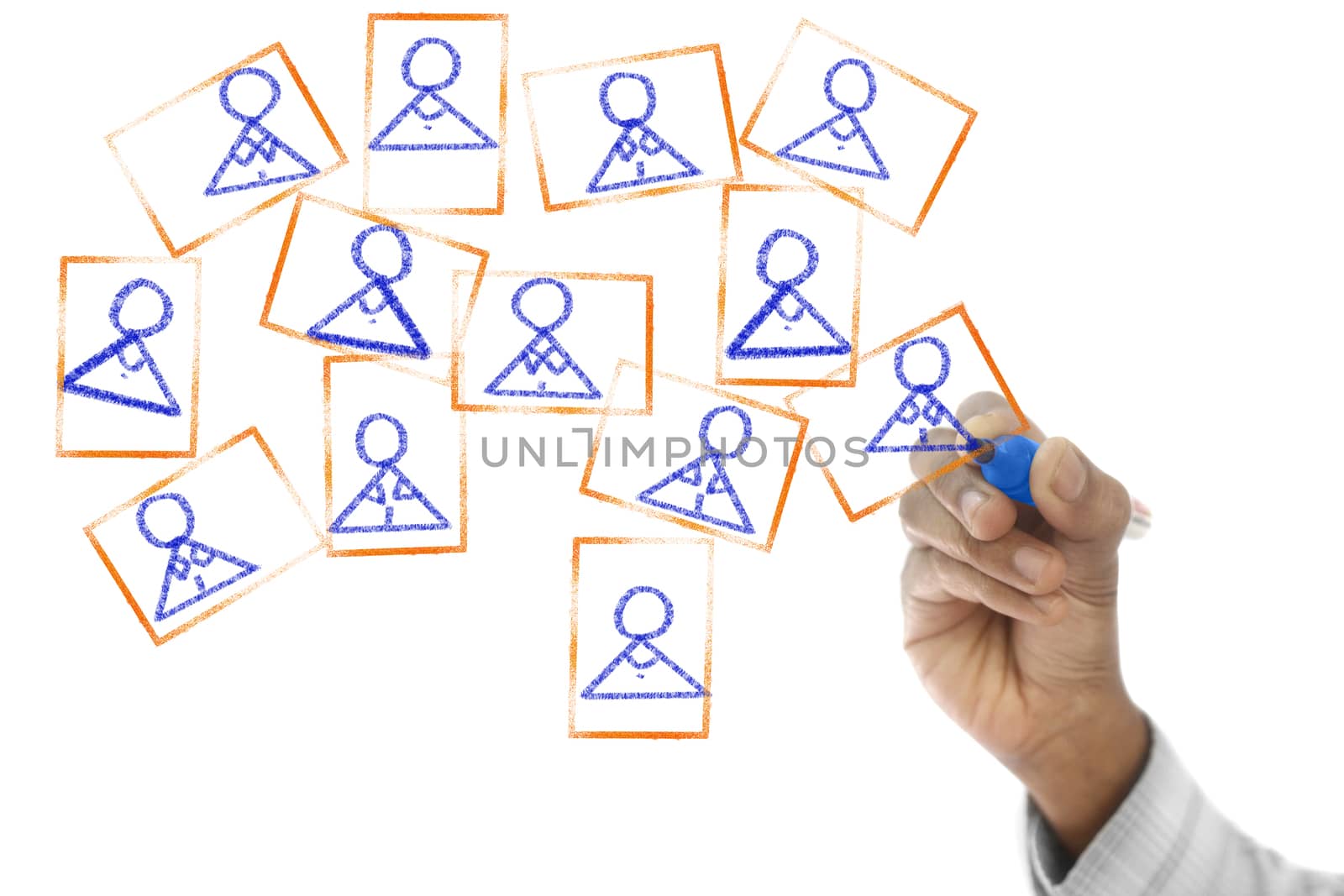 Global communication shown on transparent wipe board
