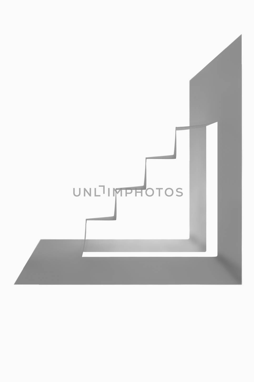 paper composition with stairs side view by yands