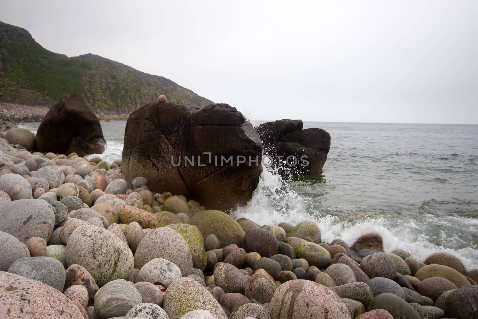 stony beach on the North Sea