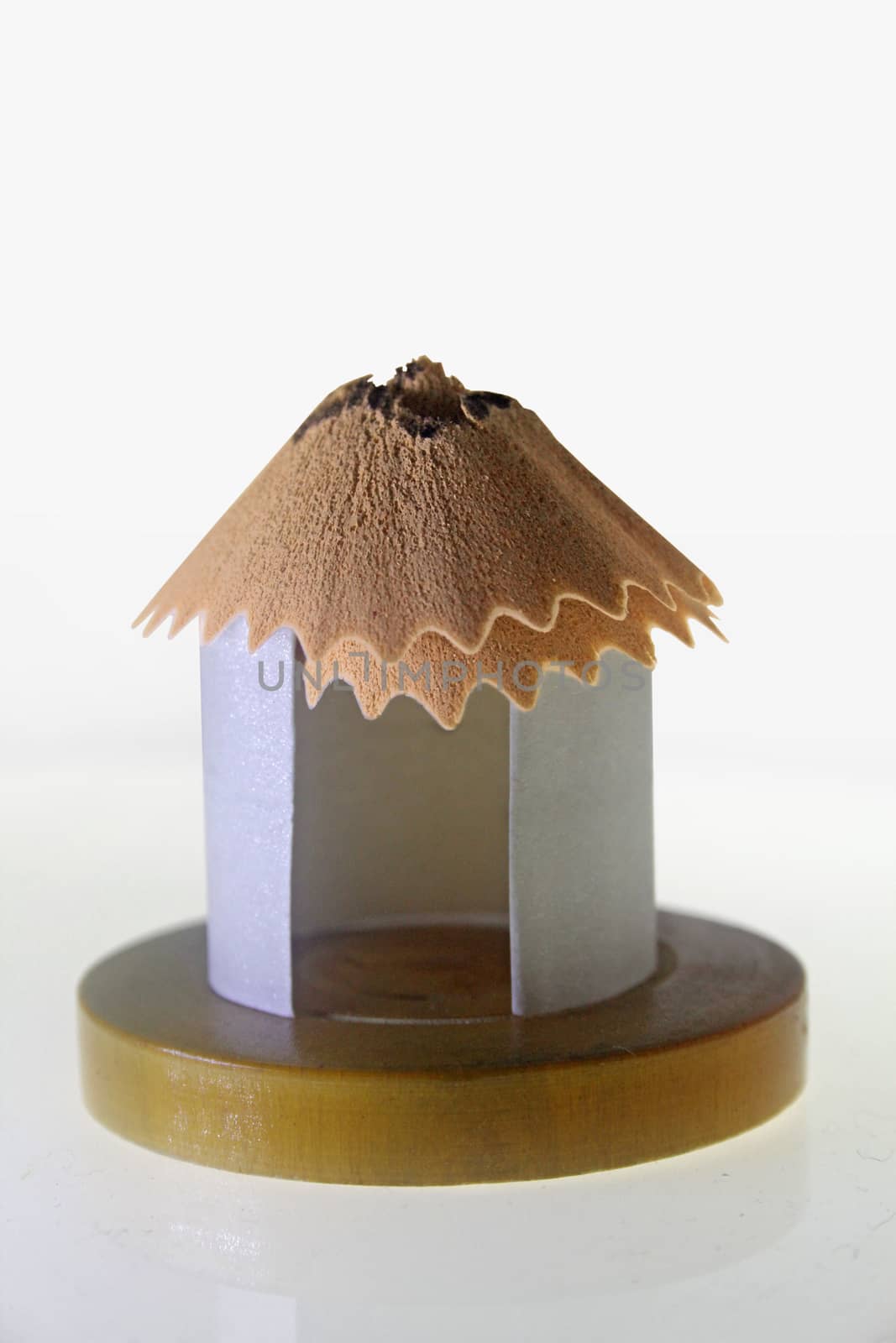 Paper Hut With Pencil Shavings Roof