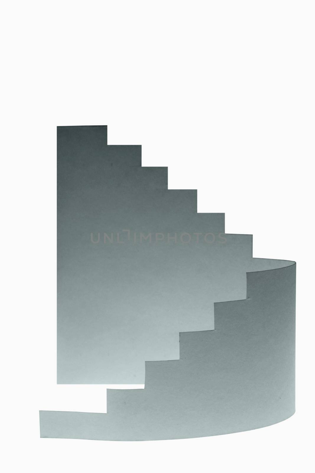 paper composition with stairs side view by yands