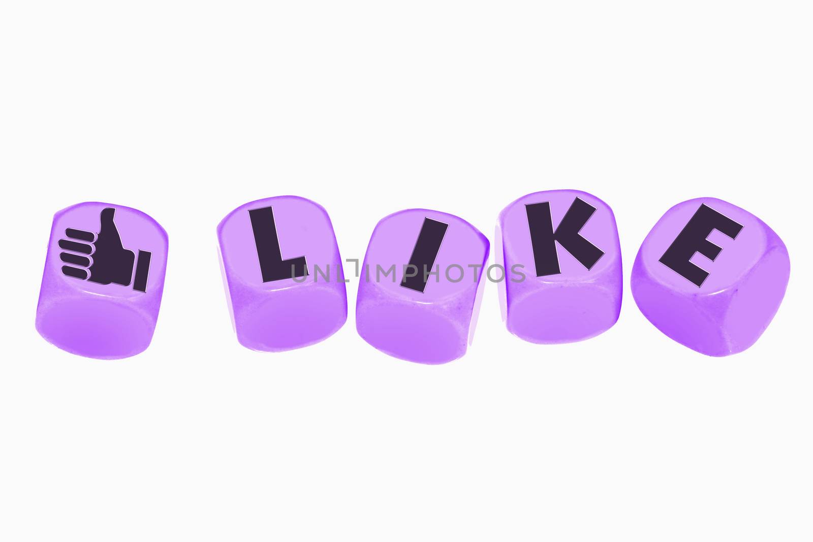 word Like on cubes