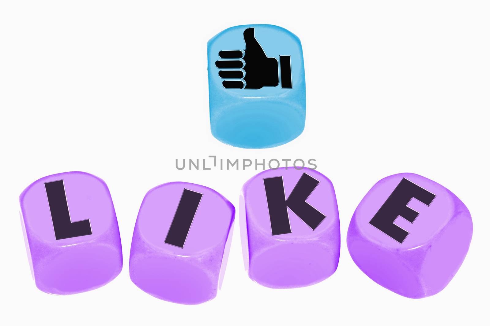 word Like on cubes