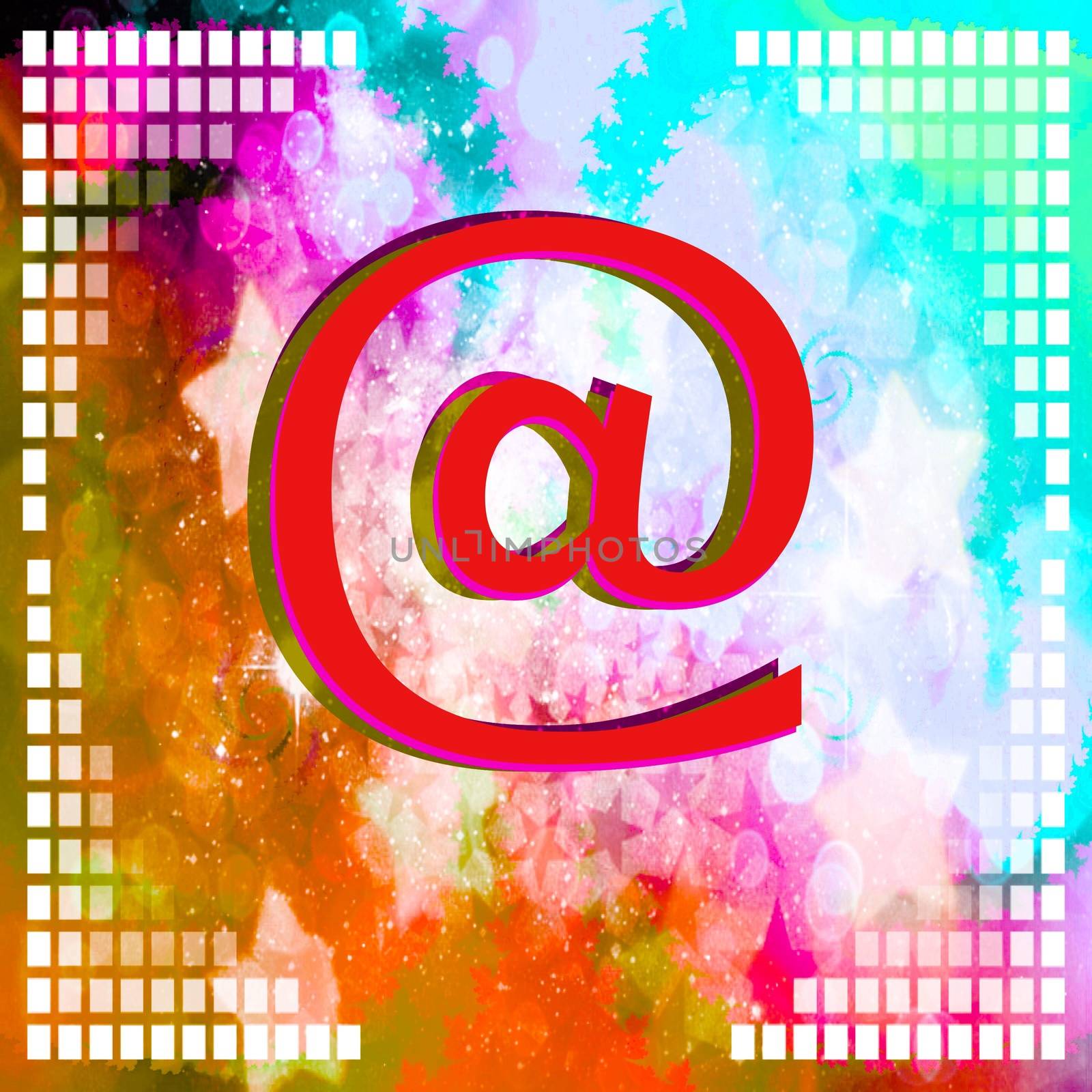 Digital computer graphic - e mail symbol for design.