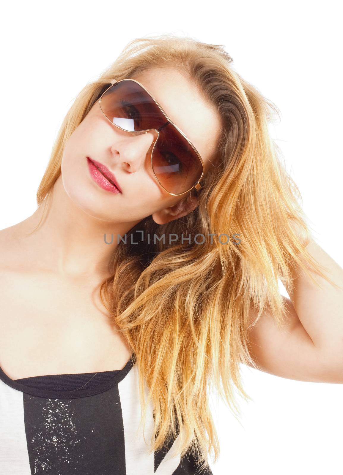 Portrait of a Teenage Girl with Sunglasses by courtyardpix