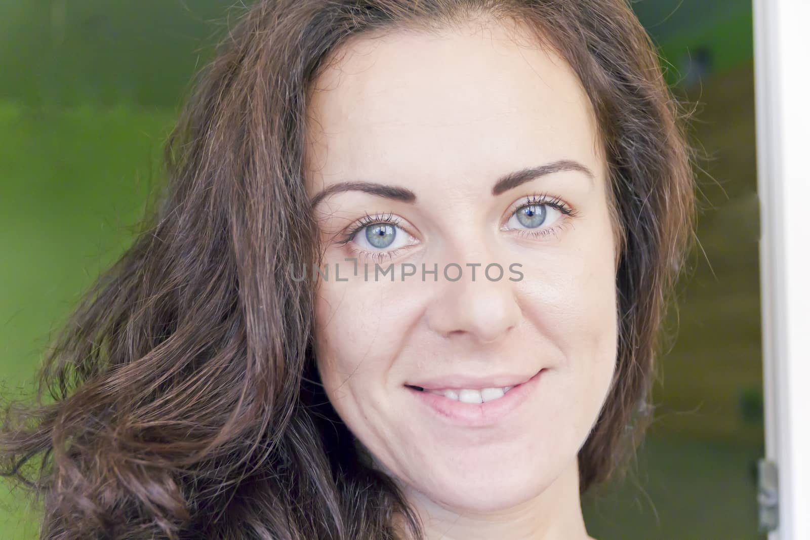 Photo of European woman with black hair
